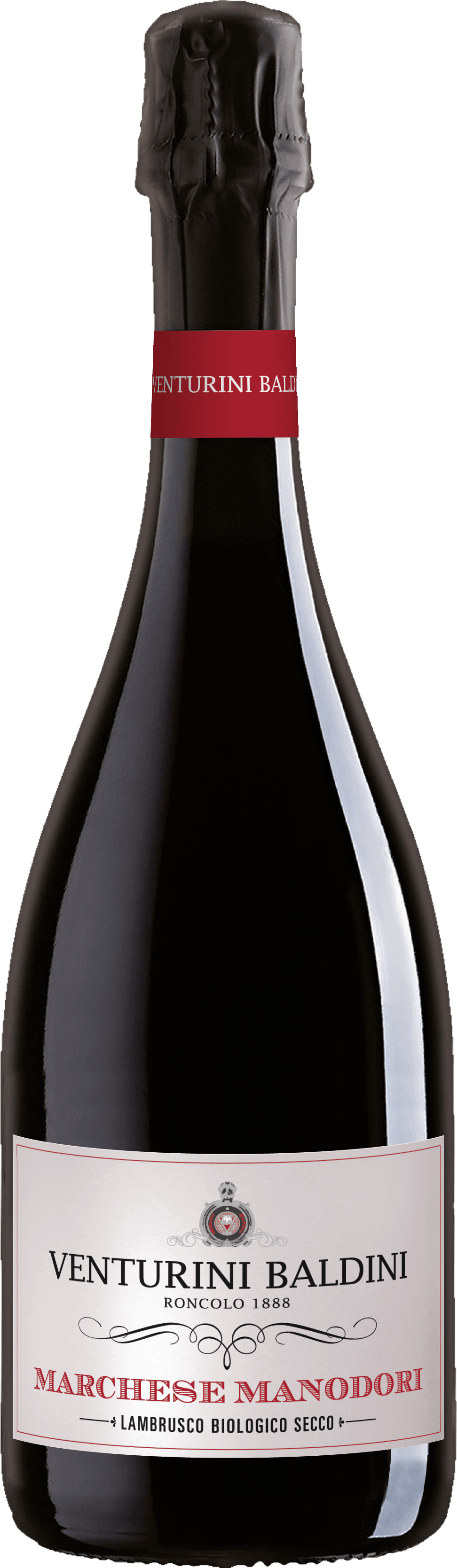 Venturini Baldini Marchese Manodori Lambrusco  Front Bottle Shot