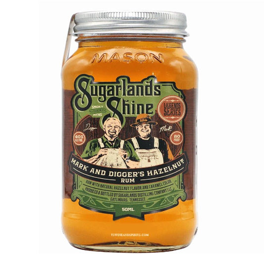 Sugarlands Shine Mark & Diggers Hazelnut Rum Mini Shot 50ml