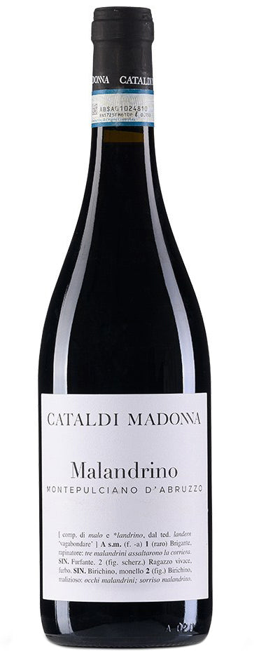 Cataldi Madonna Malandrino Montepulciano d'Abruzzo 2022  Front Bottle Shot
