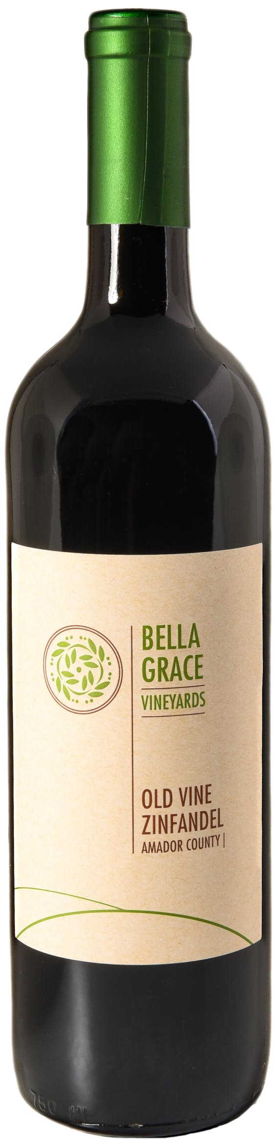BellaGrace Vineyards Old Vine Zinfandel 2017  Front Bottle Shot