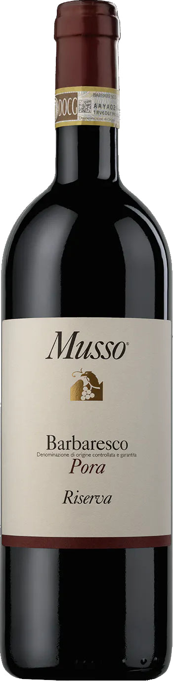 Musso Pora Barbaresco Riserva 2017  Front Bottle Shot