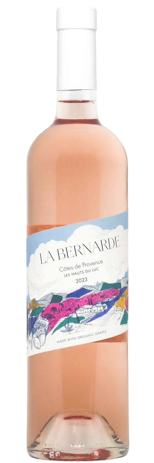 La Bernarde Cotes de Provence Les Hauts de Luc Rose 2023  Front Bottle Shot