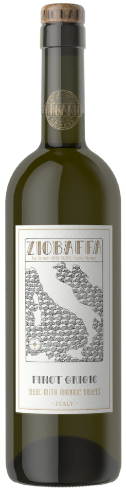 Ziobaffa Organic Pinot Grigio 2023  Front Bottle Shot