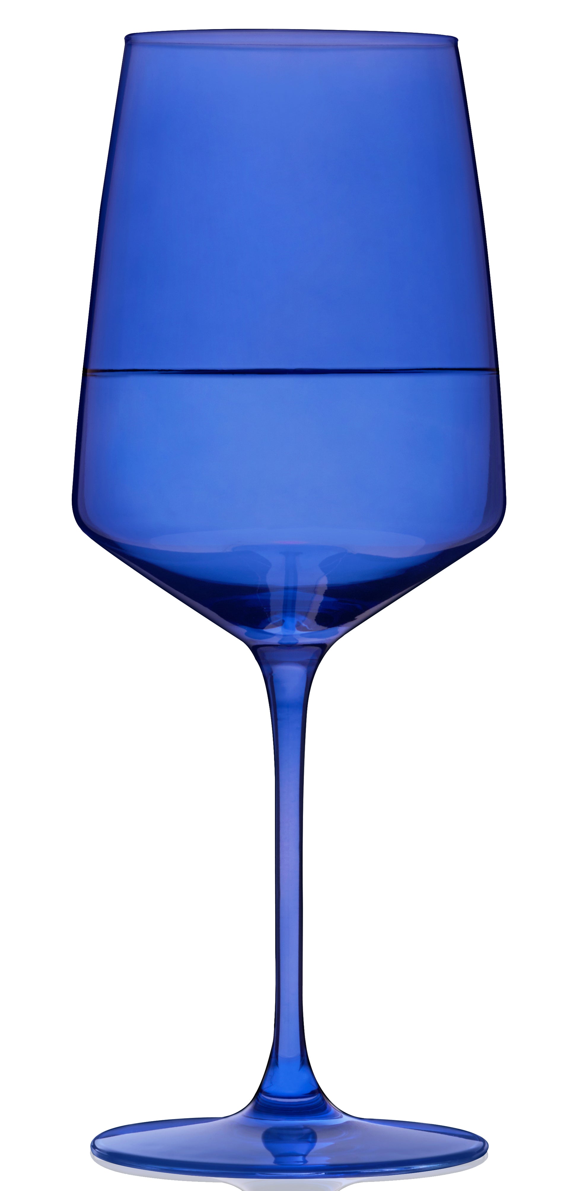 Viski Reserve Nouveau Crystal Wine Glasses in Cobalt (Set of 2)