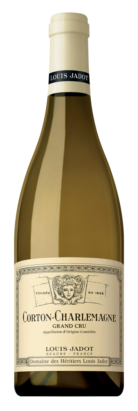 Louis Jadot Corton-Charlemagne Grand Cru Domaine Des Heritiers 2022  Front Bottle Shot