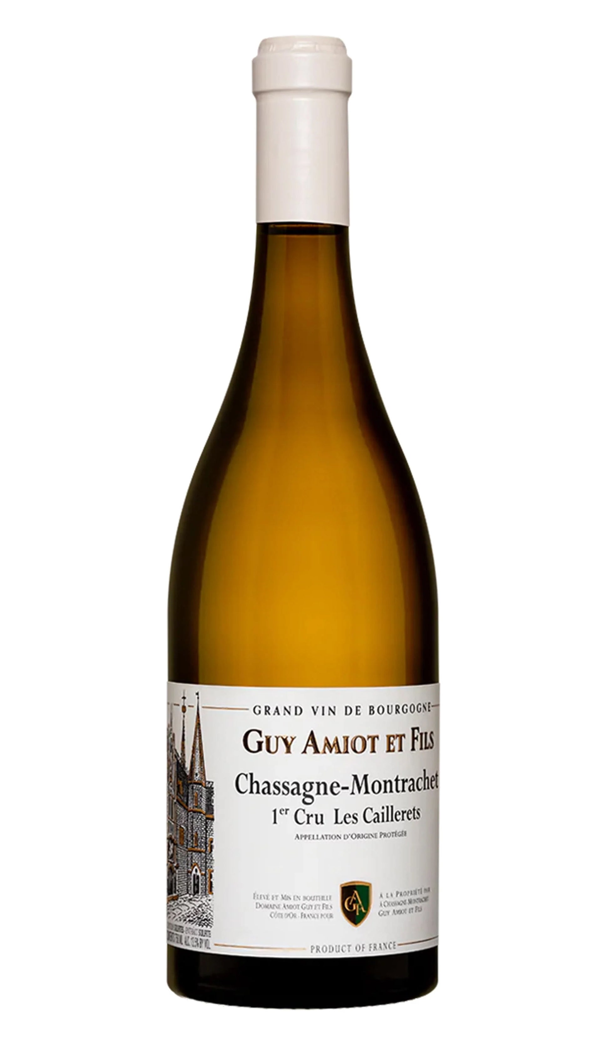 Guy Amiot Chassagne-Montrachet Les Caillerets Premier Cru 2022  Front Bottle Shot