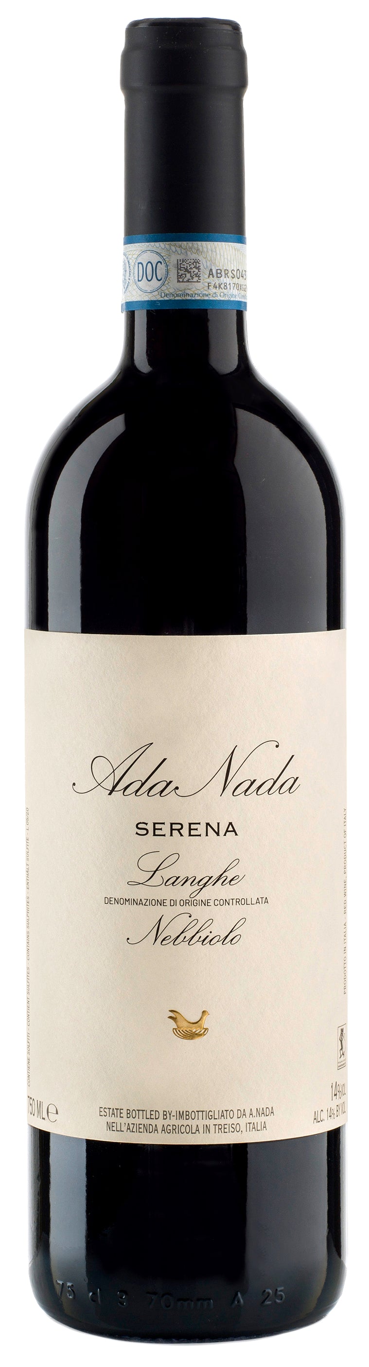 Ada Nada Langhe Nebbiolo Serena 2022  Front Bottle Shot