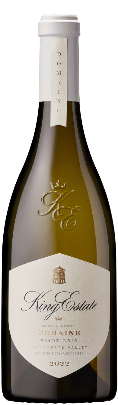King Estate Domaine Pinot Gris 2022  Front Bottle Shot