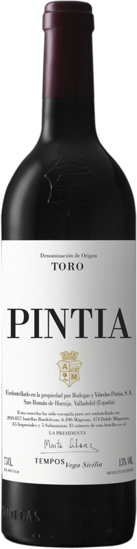 Tempos Vega Sicilia Pintia  2019  Front Bottle Shot