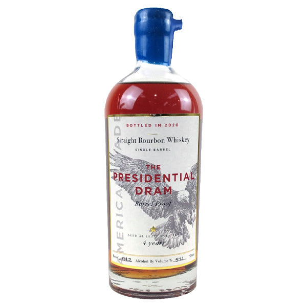 The Presidential Dram 4-Year Old Barrel Proof Staight Bourbon Whiskey 2020 750ml