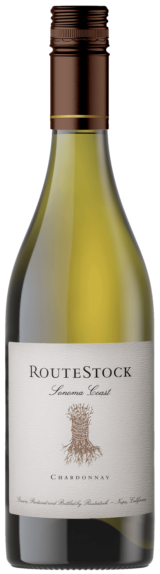 RouteStock Sonoma Coast Chardonnay 2023  Front Bottle Shot