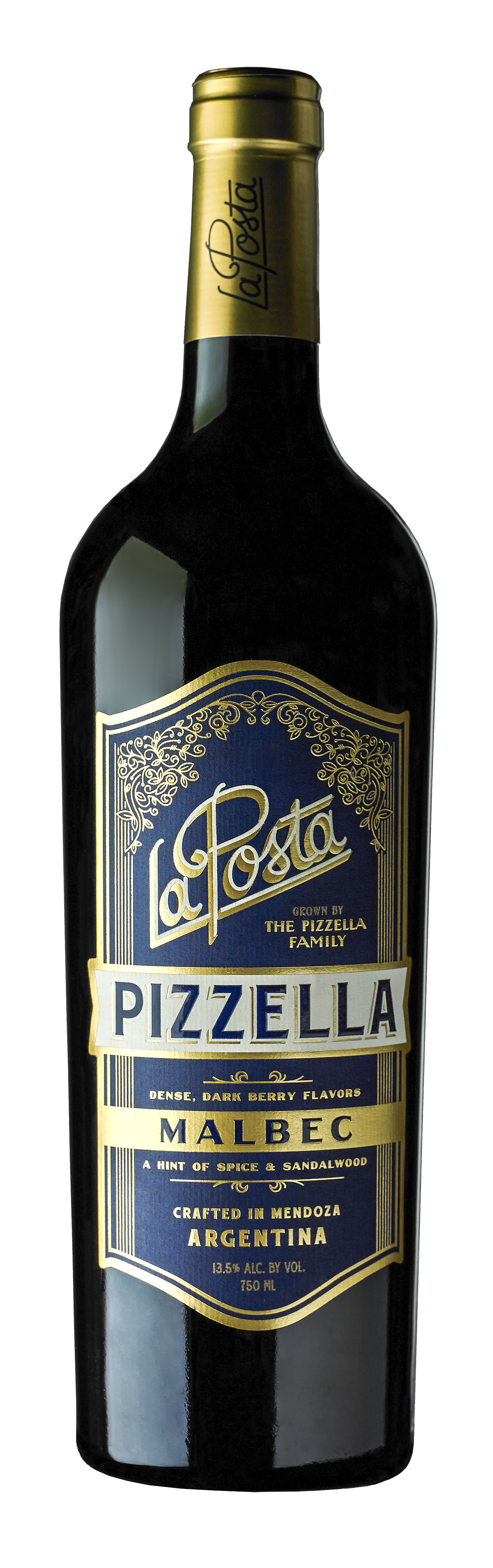 La Posta Pizzella Family Vineyard Malbec 2023  Front Bottle Shot