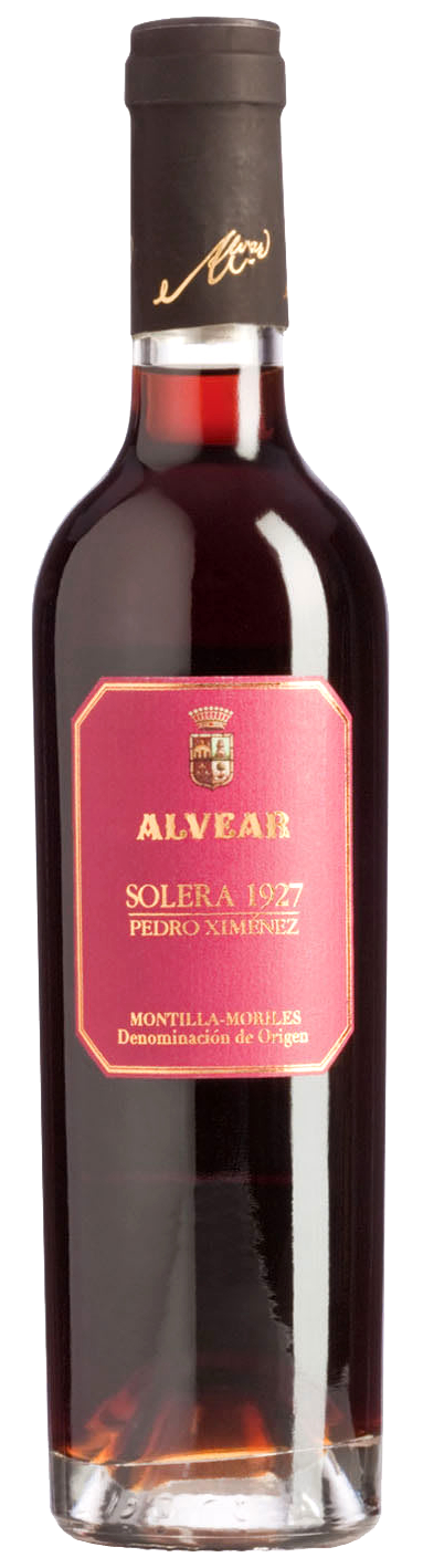 Alvear Pedro Ximenez Solera 1927 (375ML half-bottle)  Front Bottle Shot