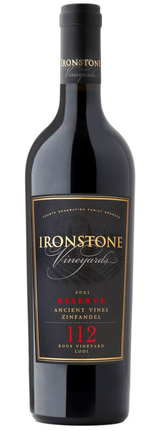 Ironstone Rous Vineyard Reserve Zinfandel 2021  Front Bottle Shot