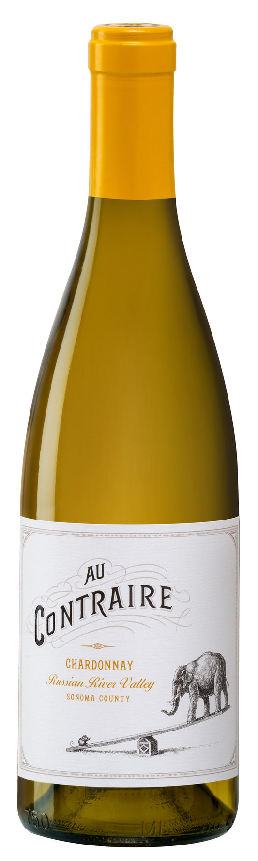 Au Contraire Russian River Chardonnay 2018  Front Bottle Shot