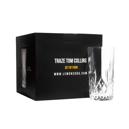 Tom Collins Drinking Glasses â€“ Premium Water Glasses Set of 4 â€“ 12Oz
