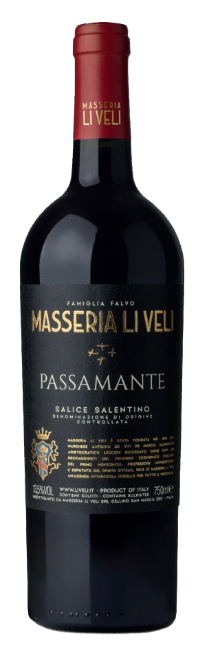 Li Veli Passamante Salice Salentino Negroamaro 2023  Front Bottle Shot