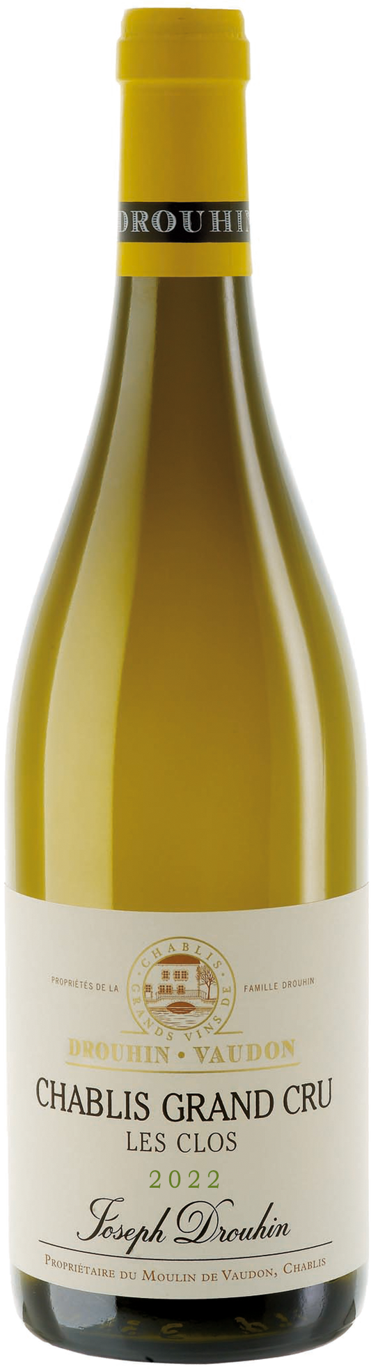 Joseph Drouhin Chablis Les Clos Grand Cru 2022  Front Bottle Shot