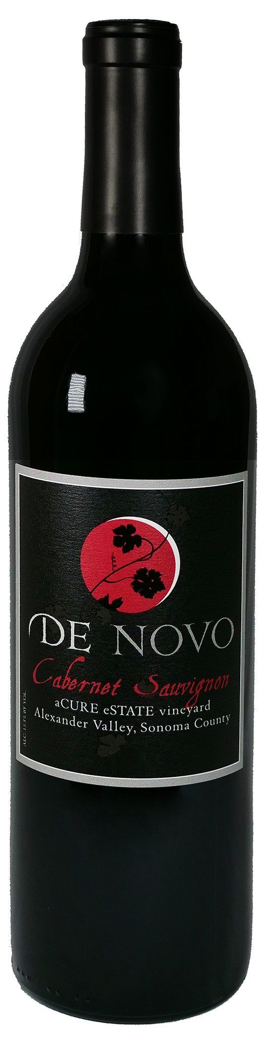 De Novo Wines Alexander Valley Cabernet Sauvignon 2018  Front Bottle Shot