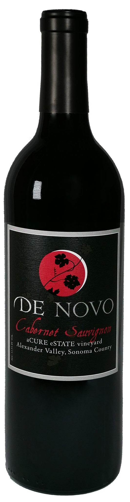 De Novo Wines Alexander Valley Cabernet Sauvignon 2018  Front Bottle Shot