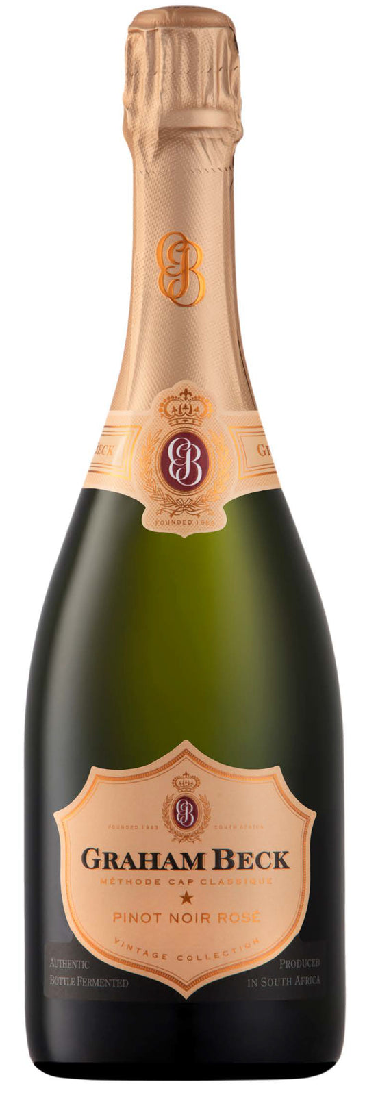 Graham Beck Methode Cap Classique Brut Rose 2018  Front Bottle Shot