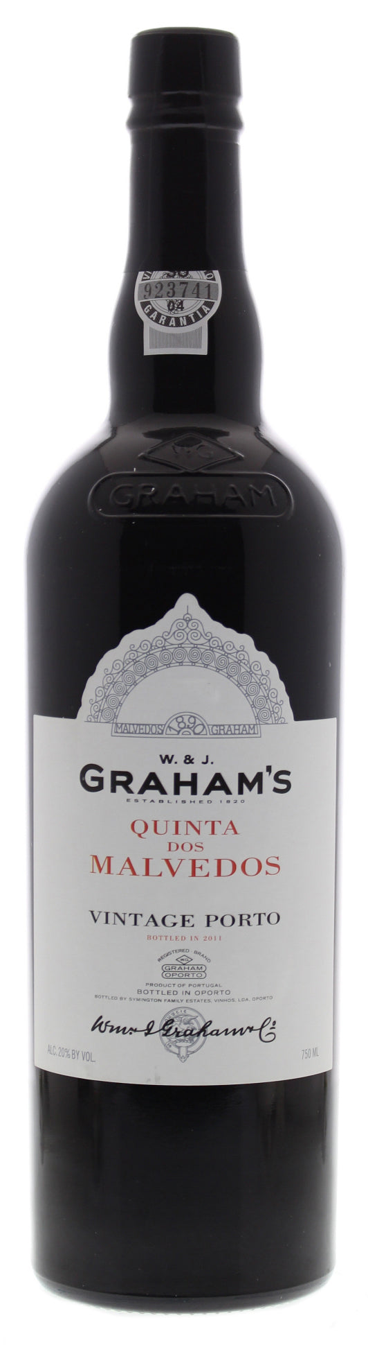 Graham's Quinta Dos Malvedos Vintage Port 2012  Front Bottle Shot