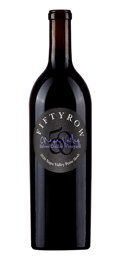 Fiftyrow Vineyards Silver Dollar Petite Sirah 2020  Front Bottle Shot