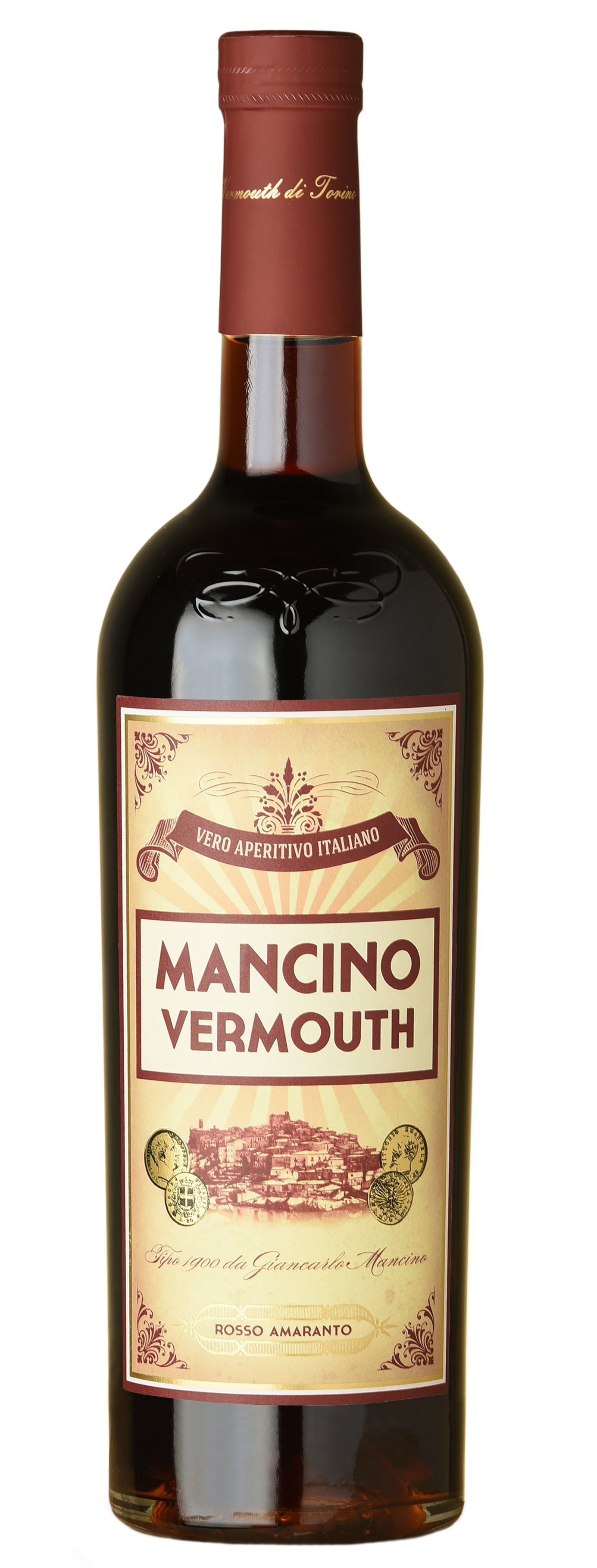Mancino Rosso Amaranto Vermouth  Front Bottle Shot