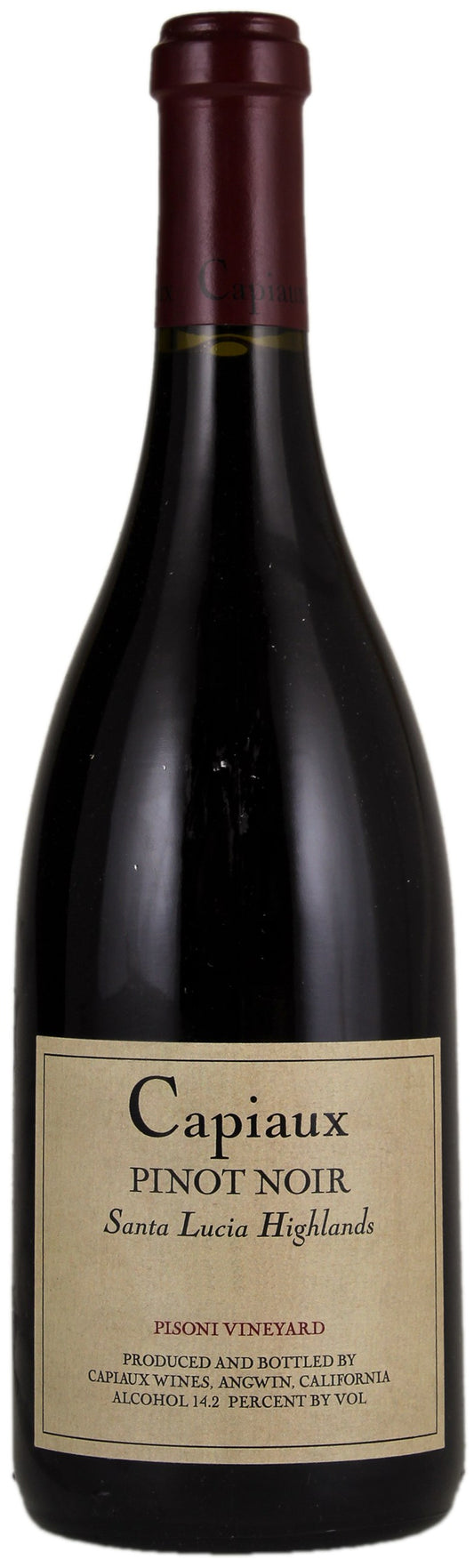 Capiaux Cellars Pisoni Vineyard Pinot Noir 2022  Front Bottle Shot