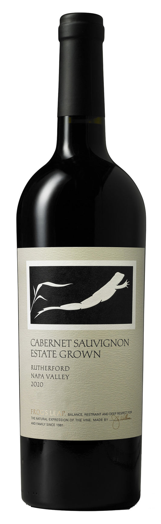 Frog's Leap Estate Grown Cabernet Sauvignon 2020  Front Bottle Shot