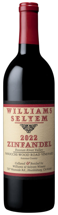 Williams Selyem Fanucchi-Wood Road Zinfandel 2022  Front Bottle Shot