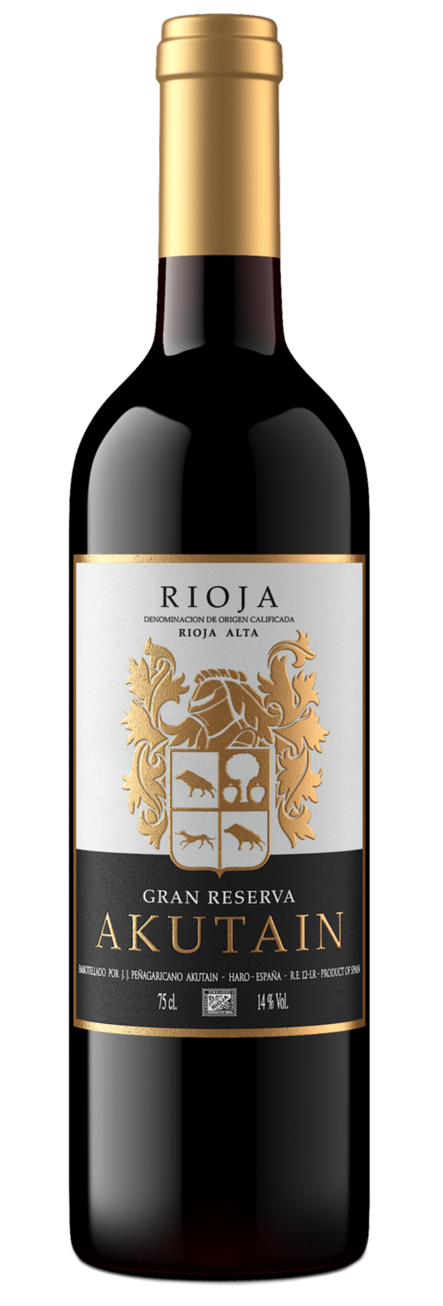 Bodega Akutain Gran Reserva 2015  Front Bottle Shot