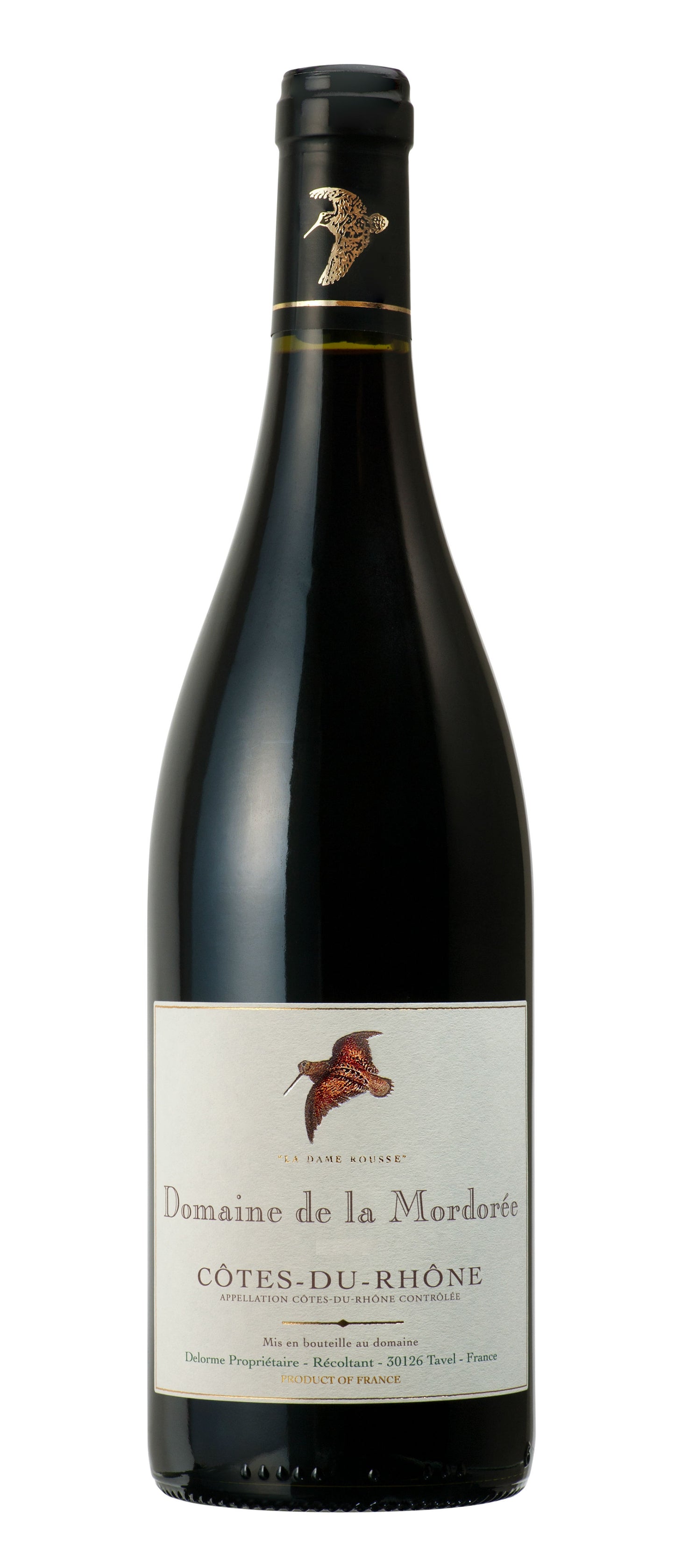 Domaine de la Mordoree Cotes du Rhone la Dame Rousse Rouge 2021  Front Bottle Shot
