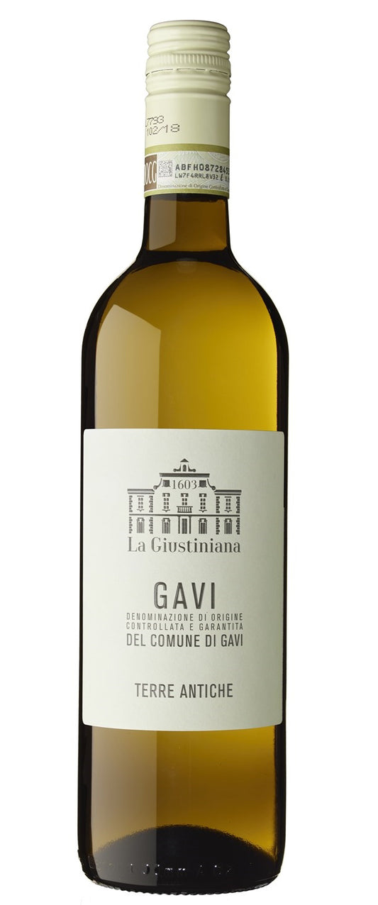 La Giustiniana Gavi Terre Antiche 2023  Front Bottle Shot