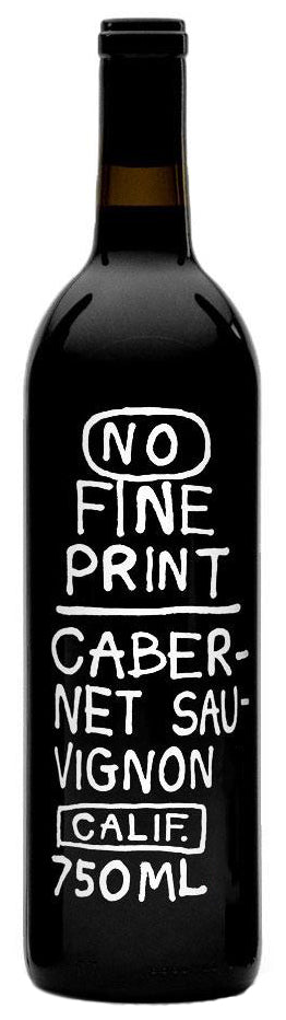 No Fine Print Cabernet Sauvignon 2022  Front Bottle Shot