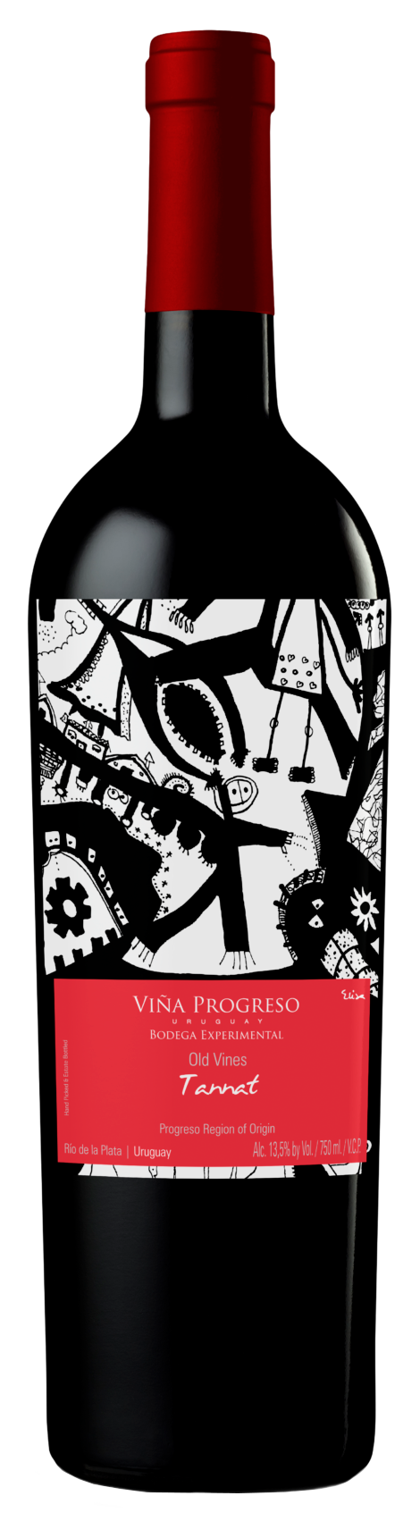 Vina Progreso Old Vines Tannat 2018  Front Bottle Shot