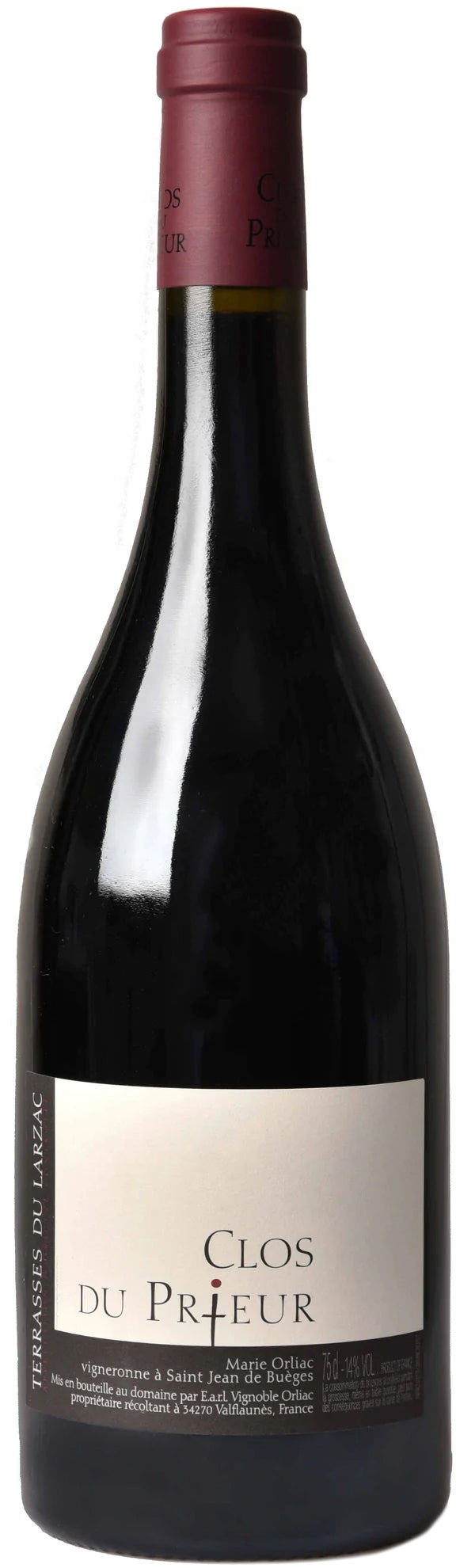 Domaine de l'Hortus Clos du Prieur Terrasses du Larzac 2020  Front Bottle Shot