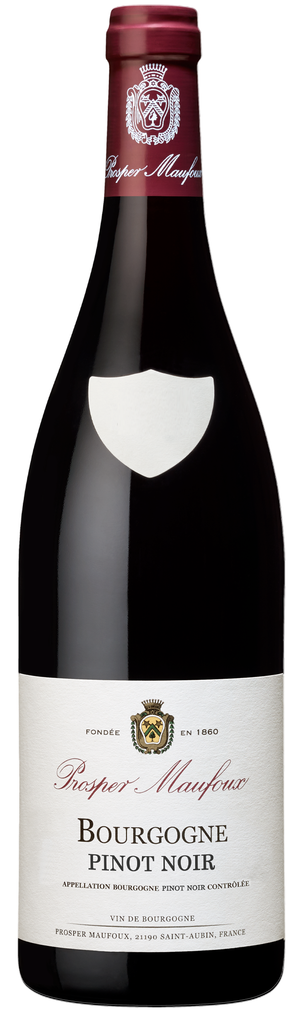 Prosper Maufoux Bourgogne Pinot Noir 2021  Front Bottle Shot