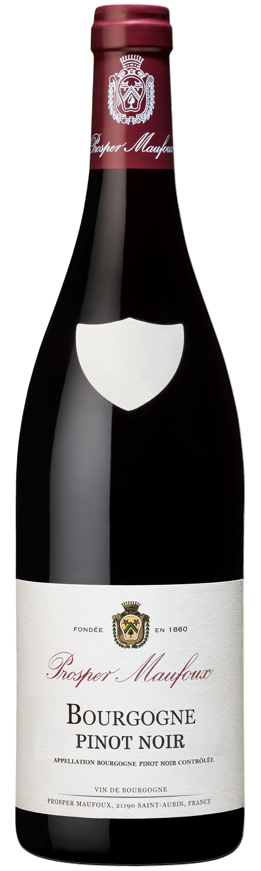 Prosper Maufoux Bourgogne Pinot Noir 2021  Front Bottle Shot