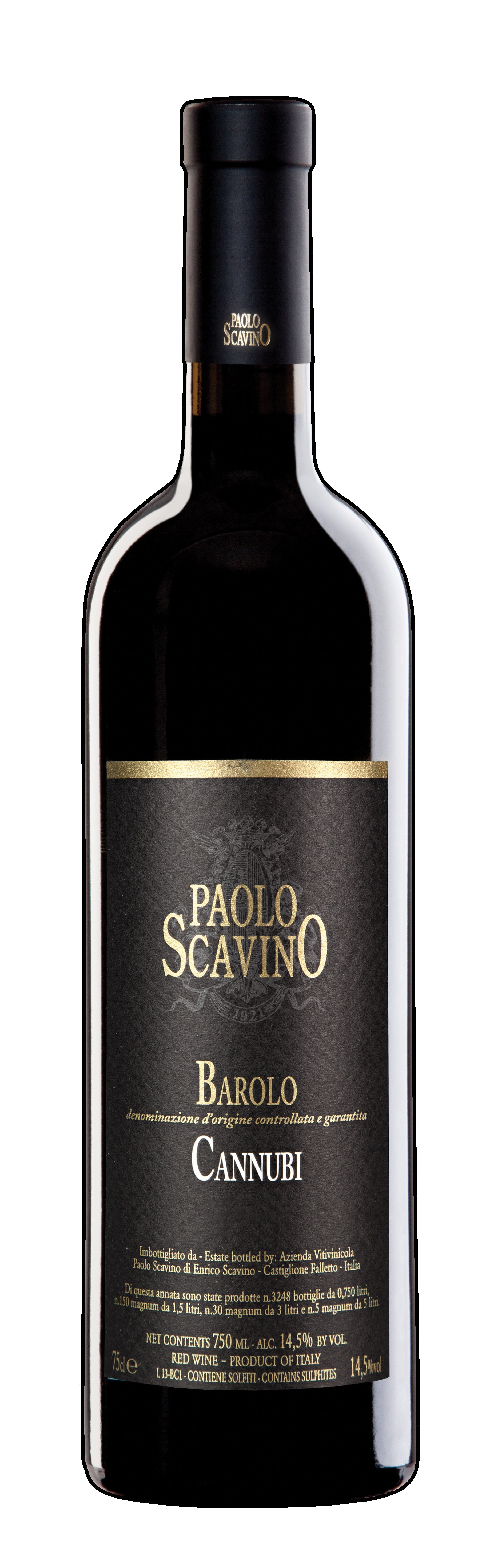 Paolo Scavino Barolo Cannubi 2017  Front Bottle Shot