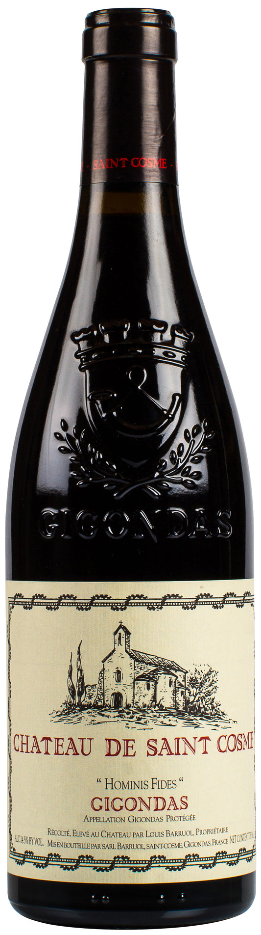 Chateau de Saint Cosme Gigondas Hominis Fides 2021  Front Bottle Shot