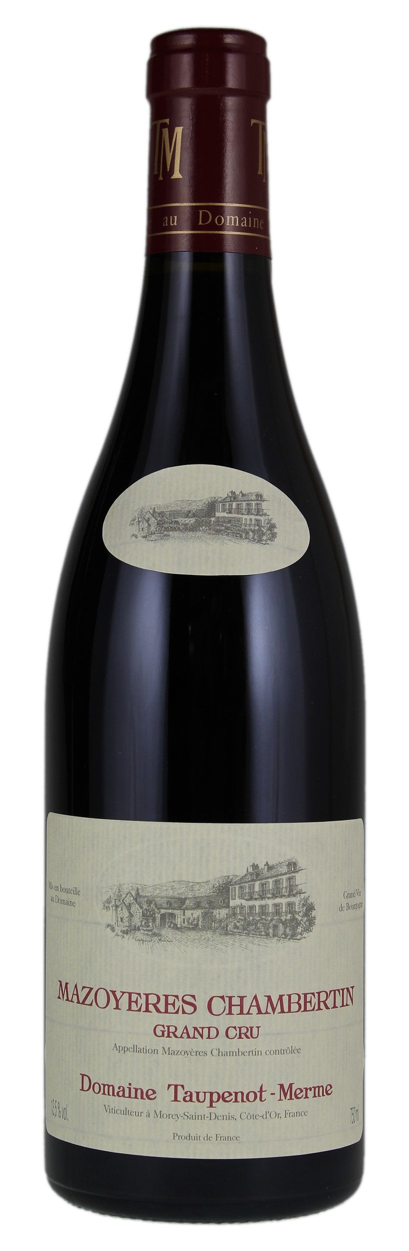Domaine Taupenot-Merme Mazoyeres-Chambertin Grand Cru 2018  Front Bottle Shot
