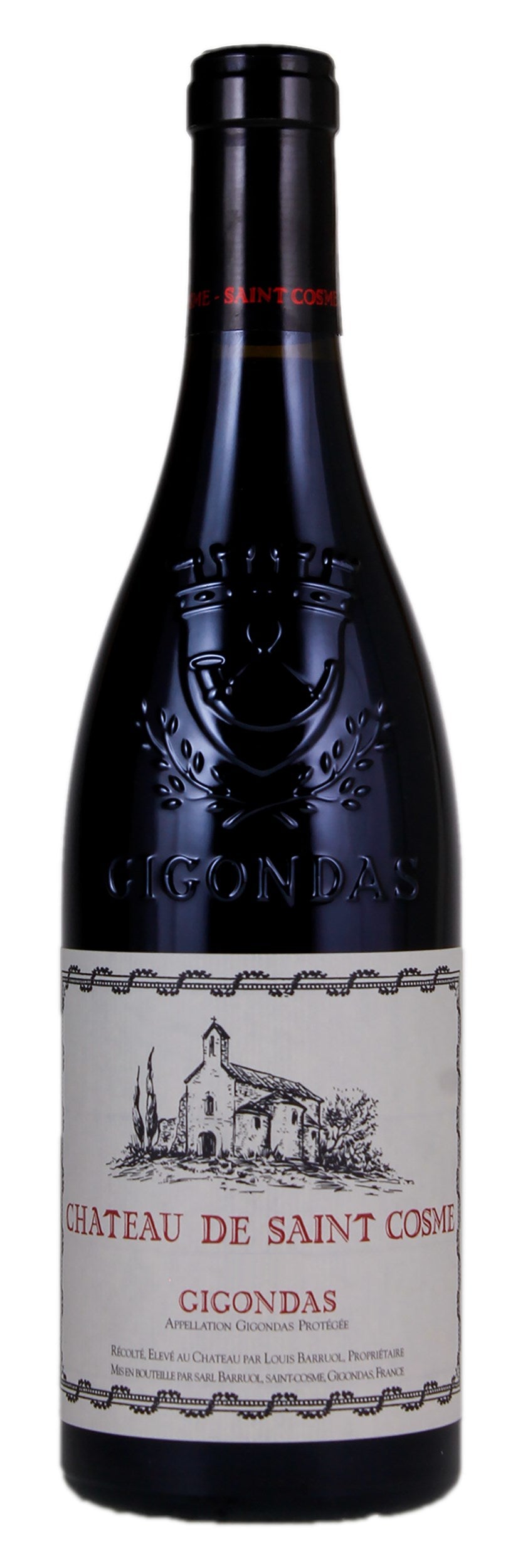 Chateau de Saint Cosme Gigondas 2022  Front Bottle Shot