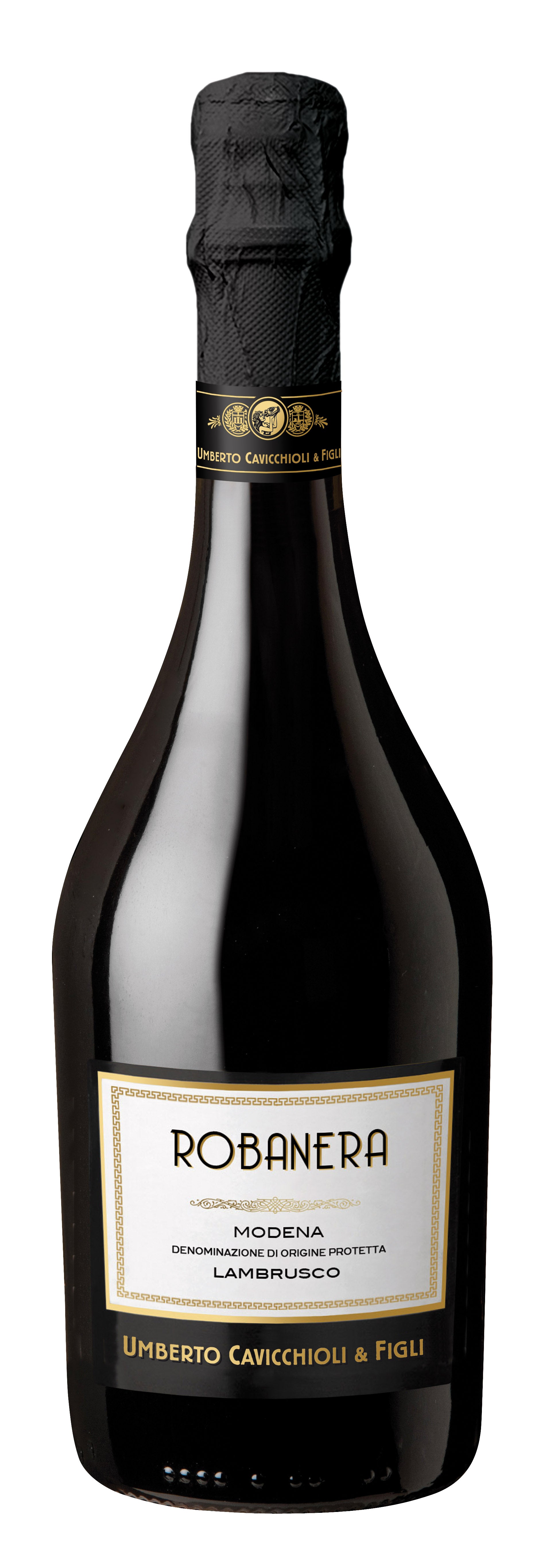 Cantine Cavicchioli Robanera Lambrusco Grasparossa di Castelvetro Front Bottle Shot