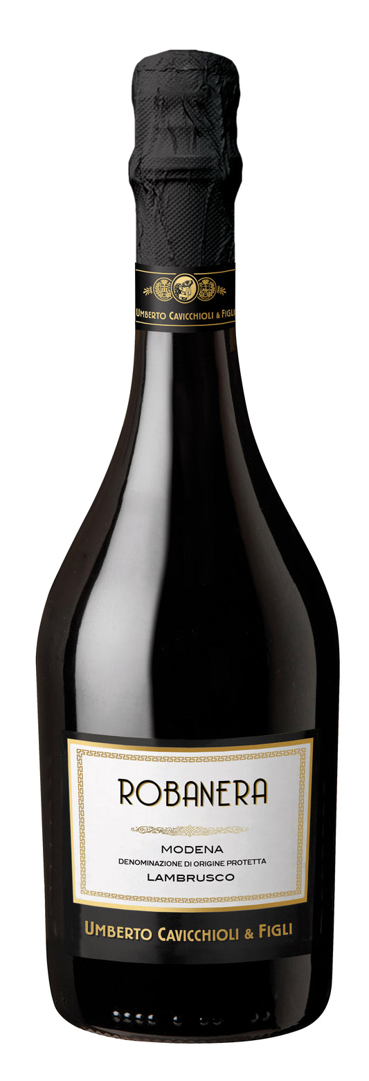 Cantine Cavicchioli Robanera Lambrusco Grasparossa di Castelvetro Front Bottle Shot