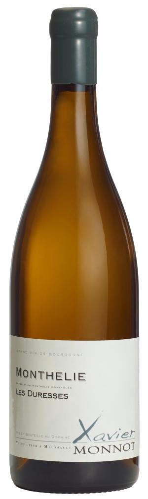 Xavier Monnot Monthelie Les Duresses Blanc 2022  Front Bottle Shot
