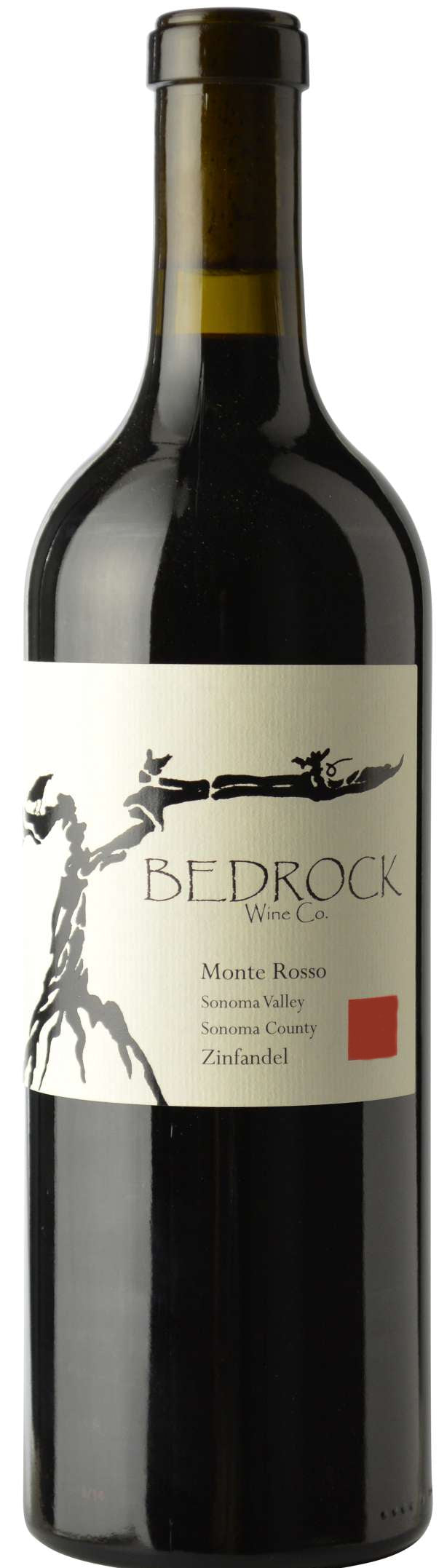 Bedrock Wine Company Monte Rosso Zinfandel 2021  Front Bottle Shot