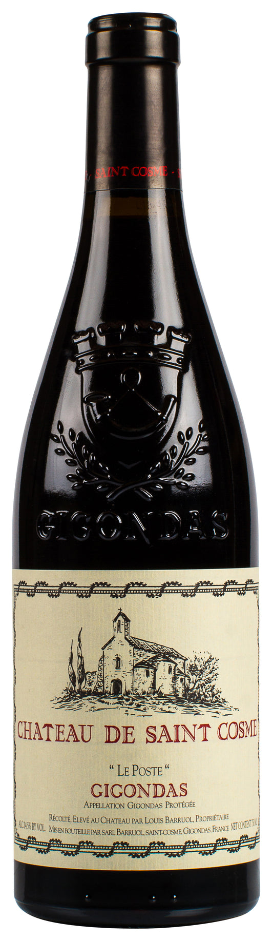 Chateau de Saint Cosme Gigondas Le Poste 2022  Front Bottle Shot