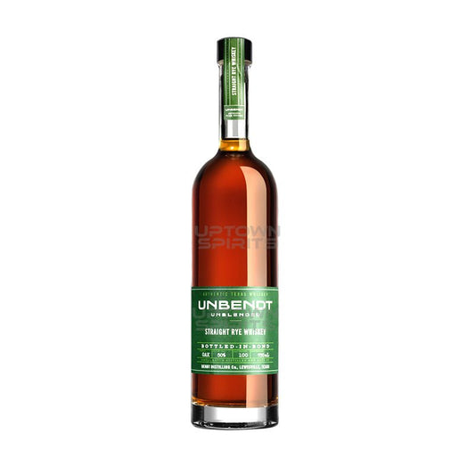 Unbendt Bottled in Bond Straight Rye Whiskey 750ml