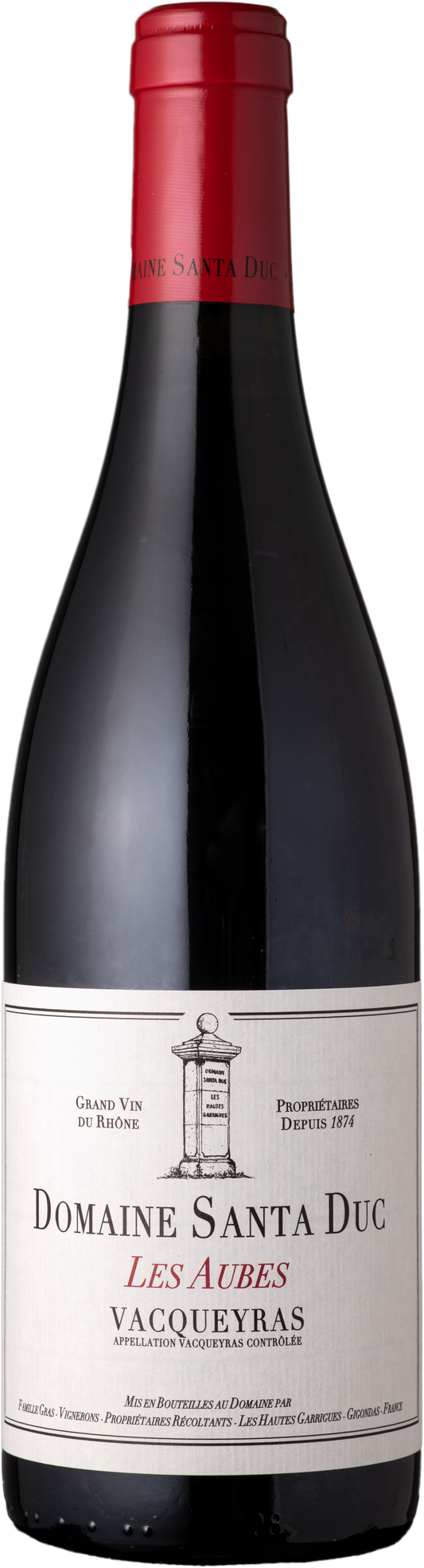 Domaine Santa Duc Les Aubes Vacqueyras 2022  Front Bottle Shot